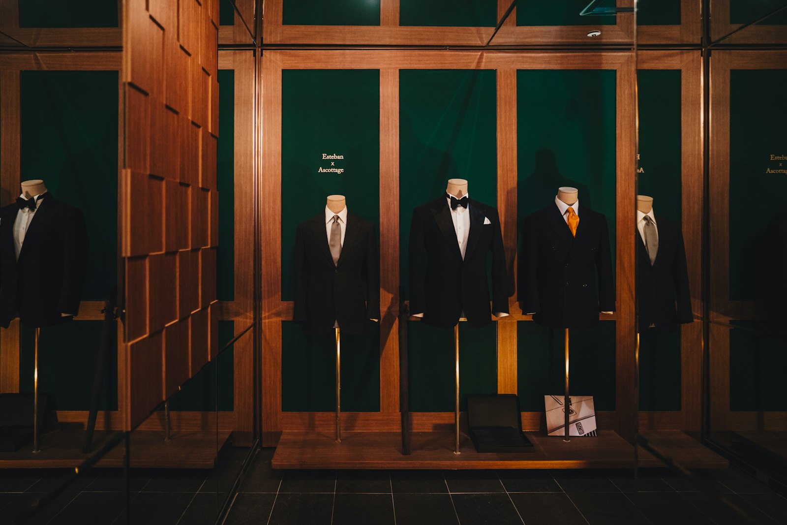 A row of identical suits - the new players wearing the same jacket
